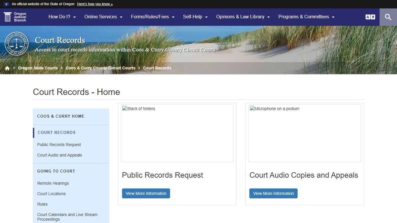 Oregon Judicial Department : Court Records - Home : Court Records ...